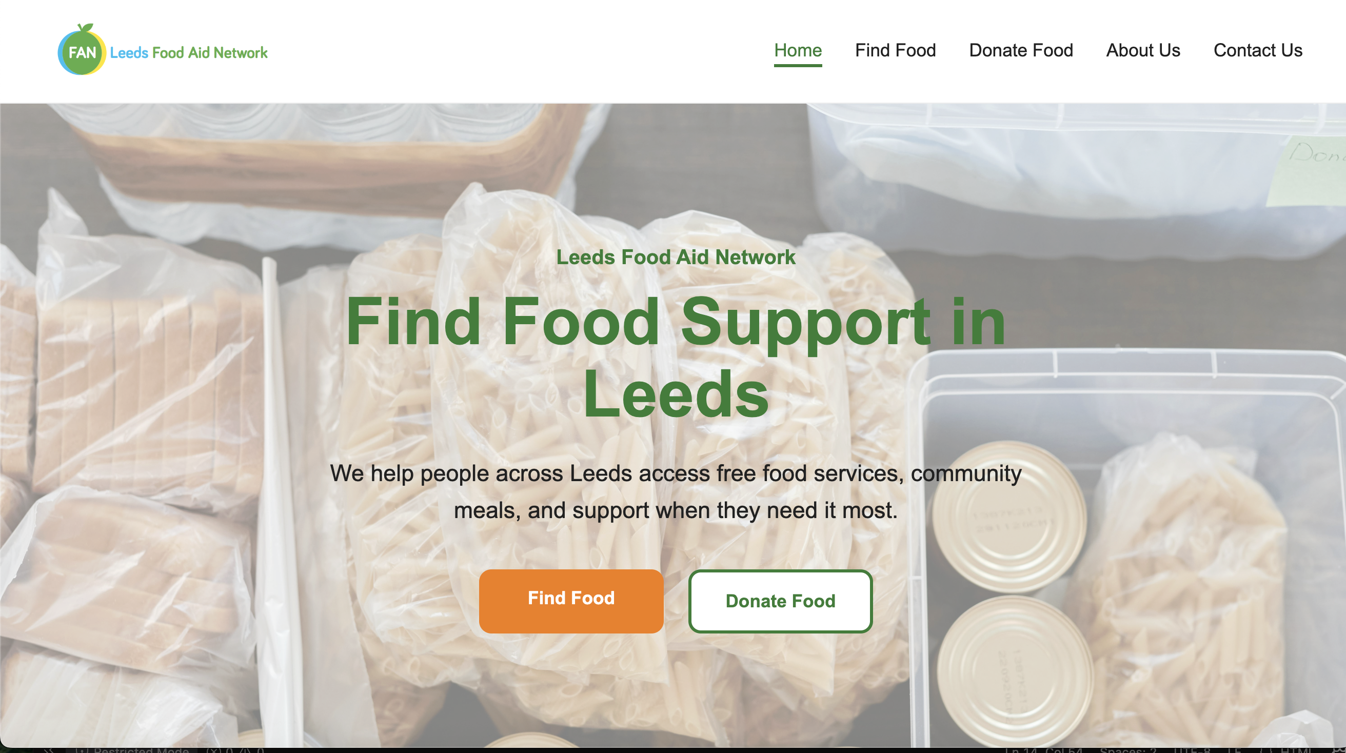 Screenshot of Website Redesign project homepage